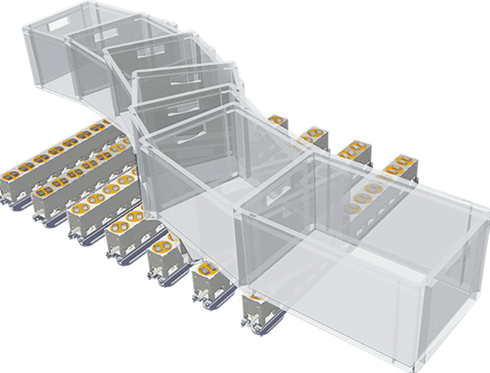 X-crossing for boxes and cartons